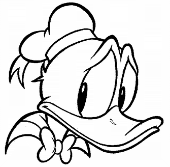 Plansa de colorat cu Donald 27 20
